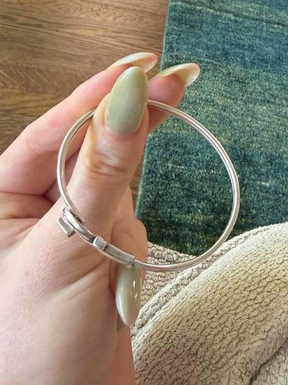 Vintage 80s Sterling 925 Buckle Bracelet - Picture 7 of 8